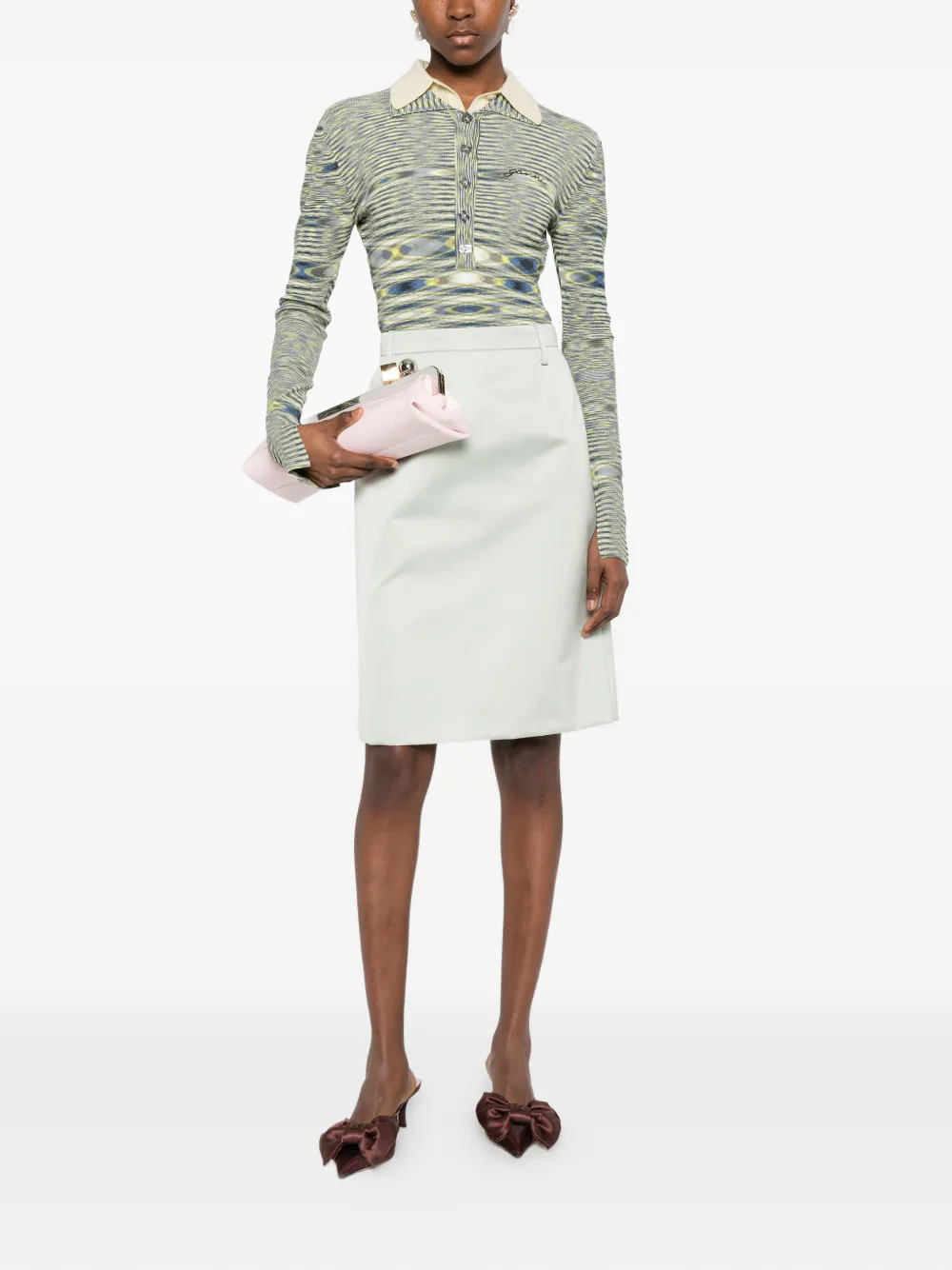  Nº21 Zip-fastening Skirt - Green 