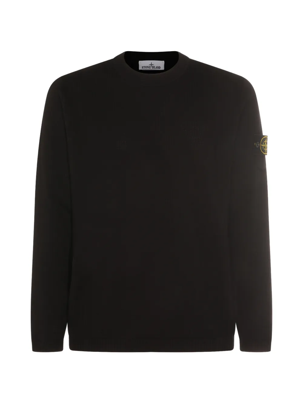 Stone Island logo-patch crew-neck sweater - Schwarz