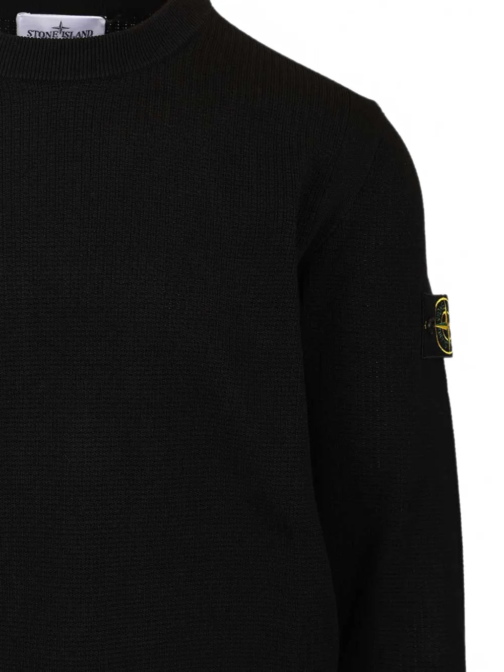 Stone Island Sweater met logopatch Zwart
