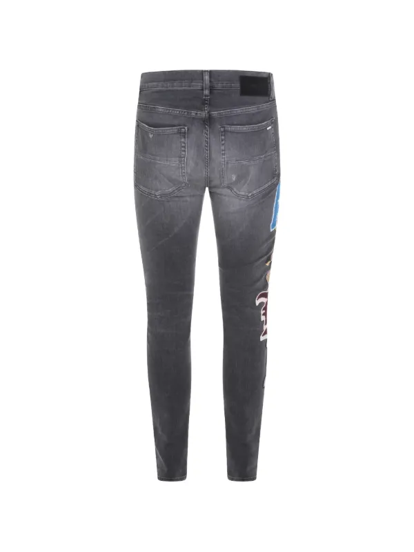 AMIRI ダメージ スキニージーンズ | グレー | FARFETCH JP