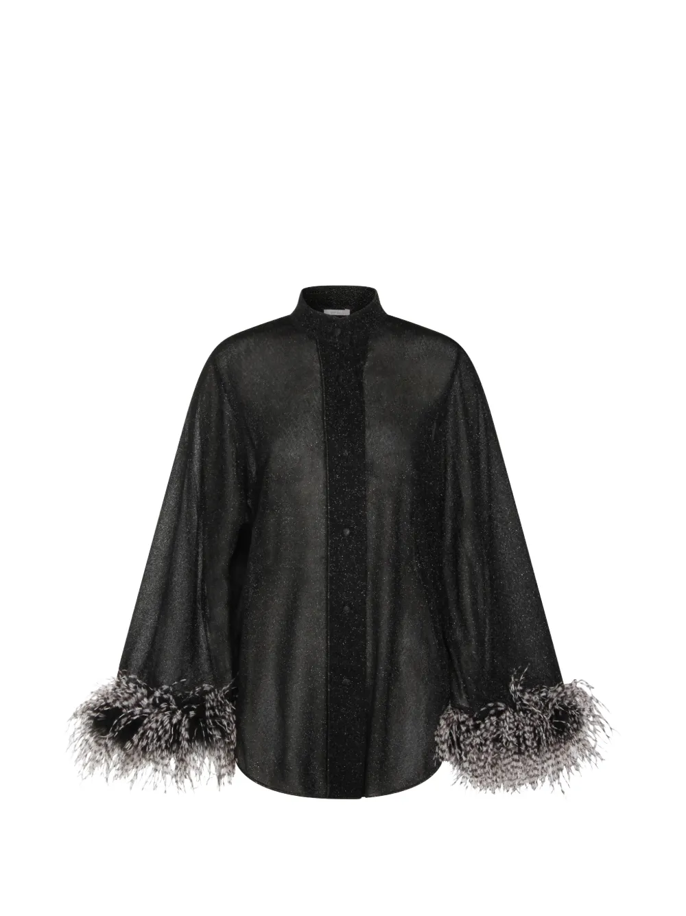 Oséree plumage-embellishment shirt - Nero