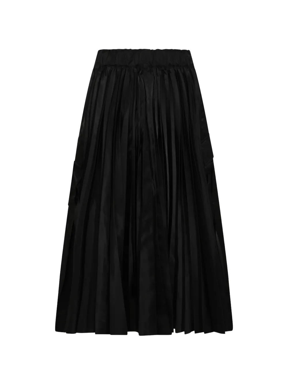 sacai pleated midi skirt - Nero