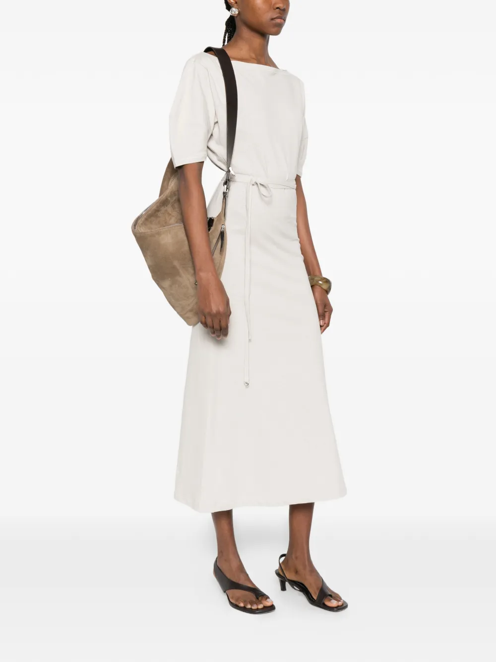  Lemaire Short-sleeve Midi Dress - Neutrals 