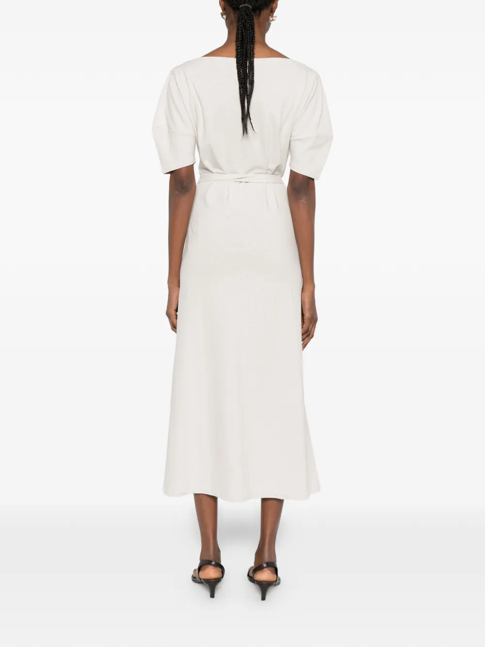 LEMAIRE Midi-jurk met pofmouwen Beige