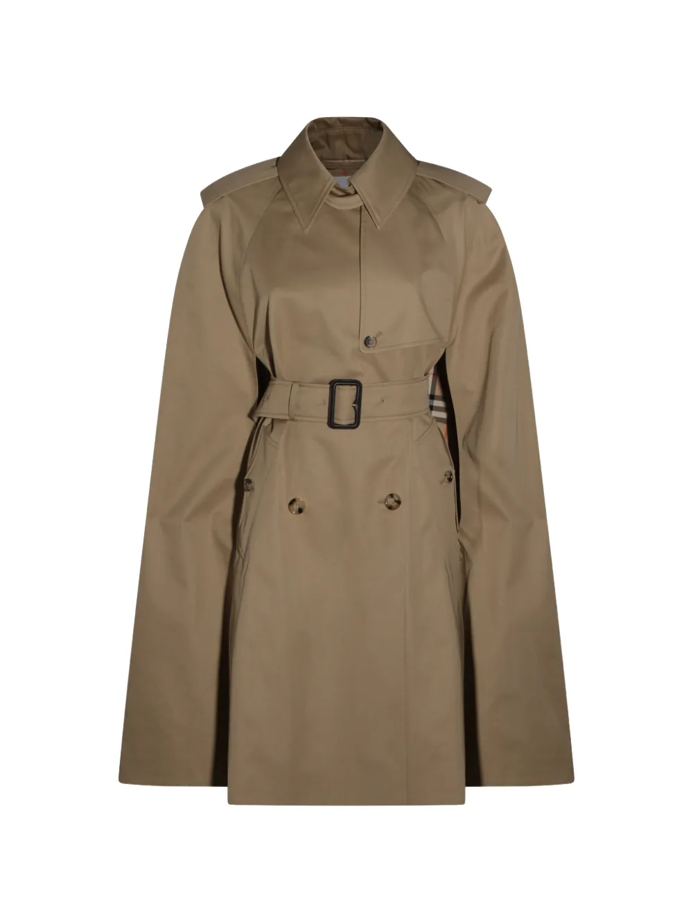 Burberry belted cape coat - Nude