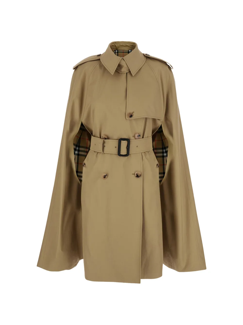 Burberry Belmont jas met cape Beige