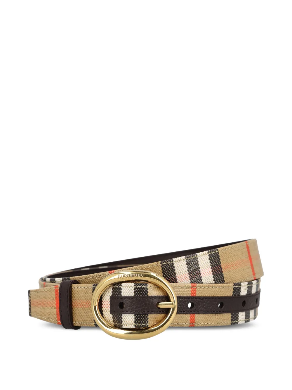 Burberry check oval-buckle belt - Toni neutri
