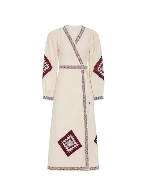 Marie Oliver Naomi embroidered midi dress