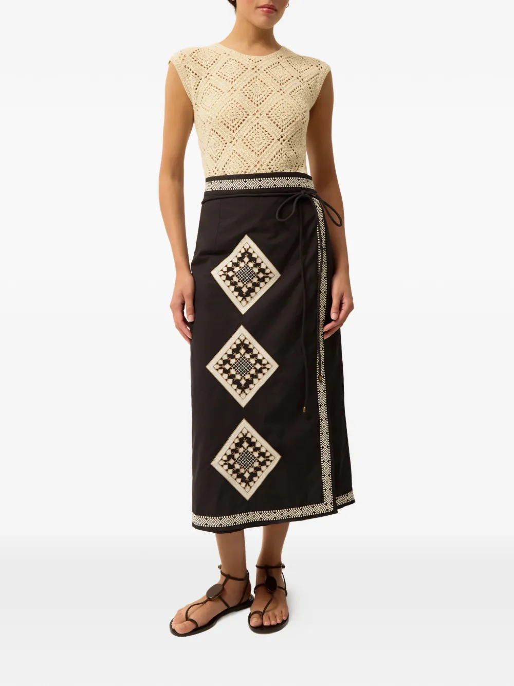  Marie Oliver Luca Midi Skirt - Black 