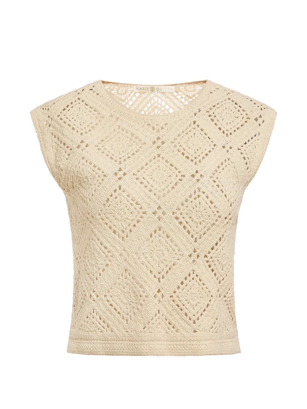 Marie Oliver Rainey crochet blouse - Toni neutri