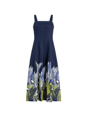 green emerald velvet dress Ethereal Bloom Tiered Embroidered Midi Dress – VICI