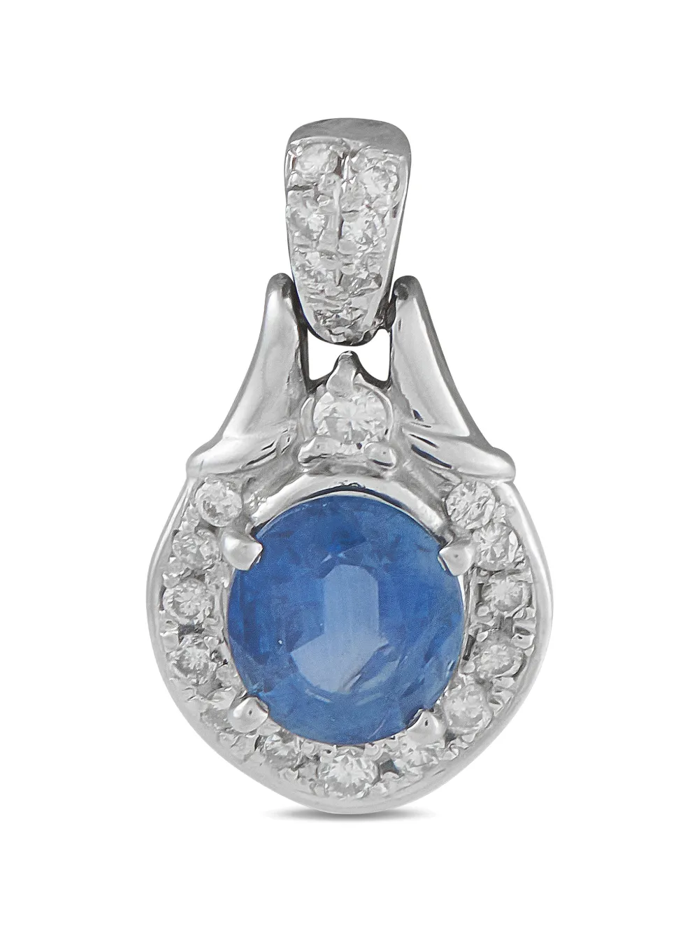 LB Exclusive platinum diamond and sapphire pendant - Argento