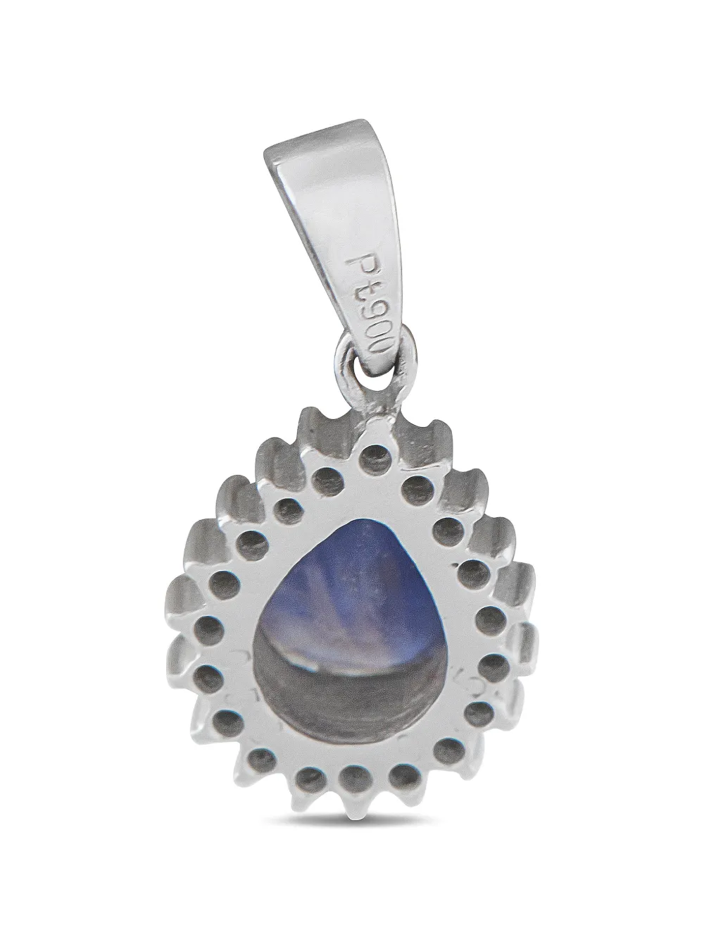 Platinum Diamond And Sapphire Embellished Pendant