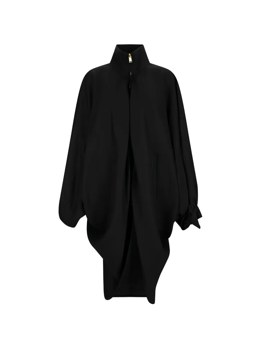 DARKPARK Norma zip-up draped coat - Nero