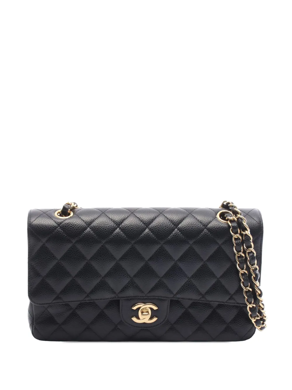 CHANEL Pre-Owned 2018 Medium Classic Caviar Double Flap shoulder bag - Nero