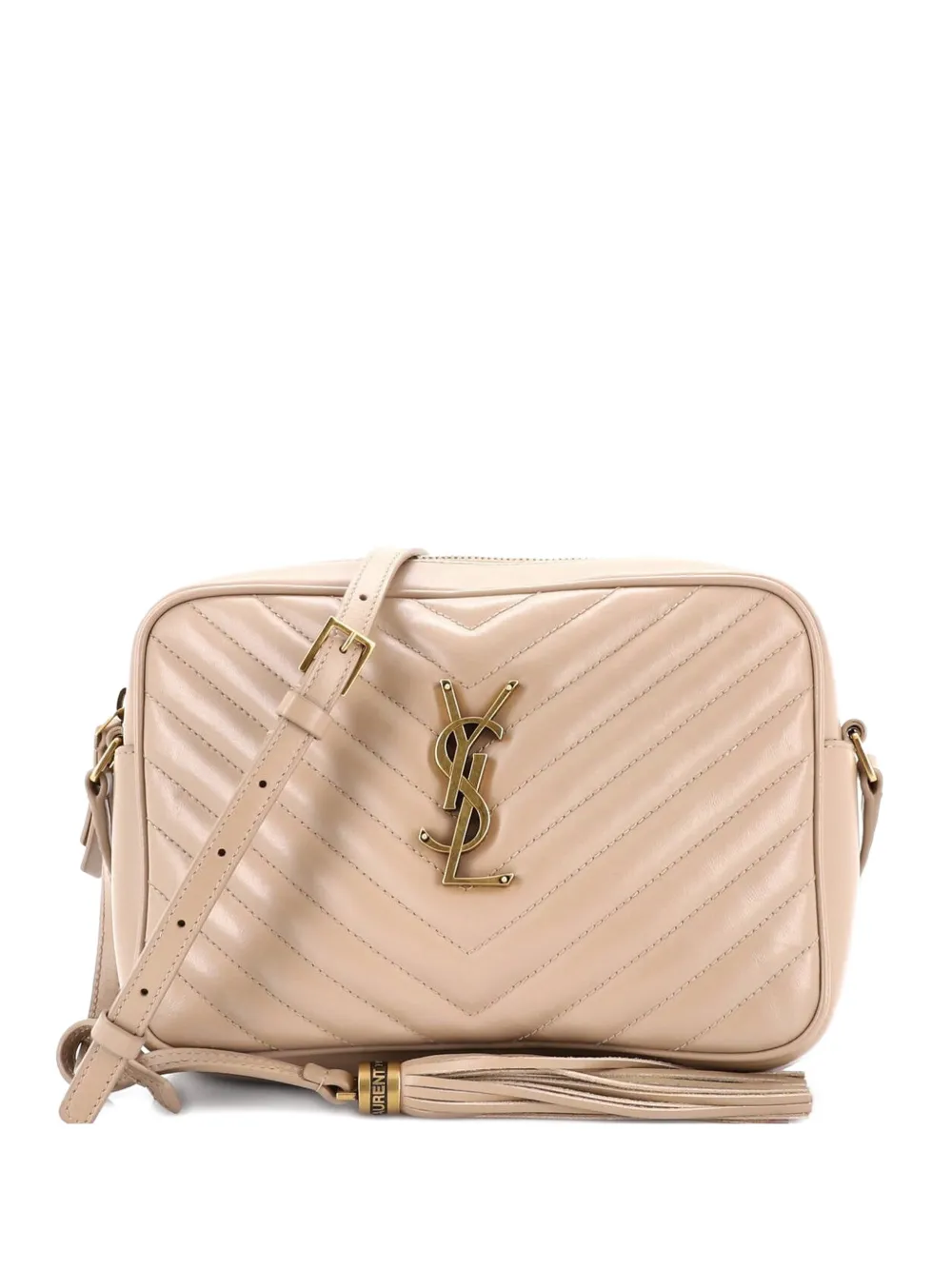 Saint Laurent Pre-Owned Borsa a tracolla Lou piccola in pelle matelassé con motivo chevron - Toni neutri