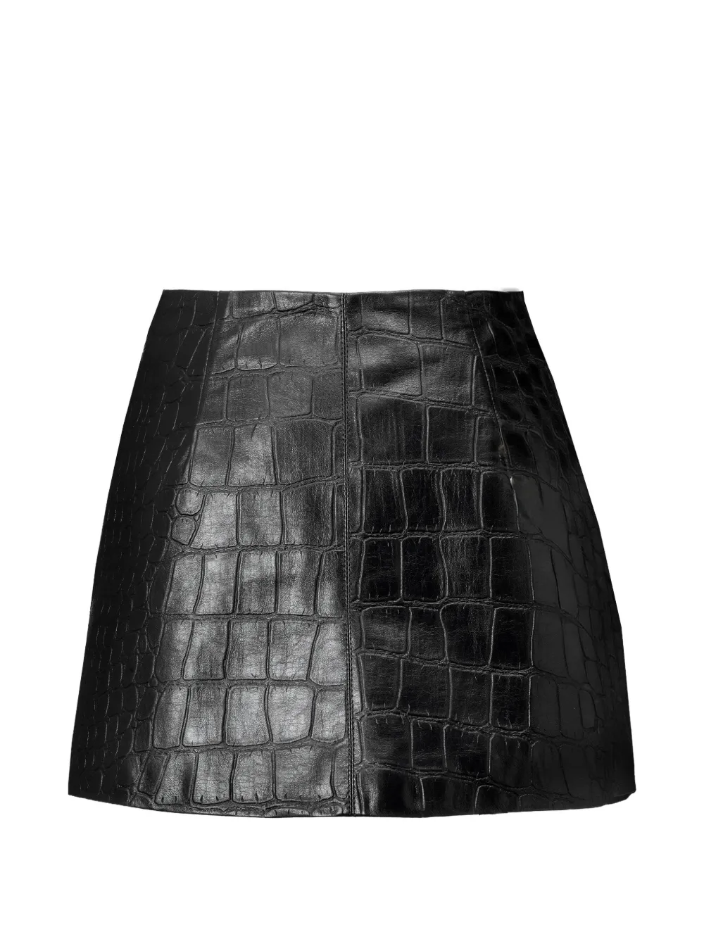 DANCASSAB Tecovas textured leather mini skirt