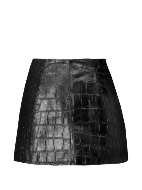 DANCASSAB falda corta Tecovas de piel texturizada