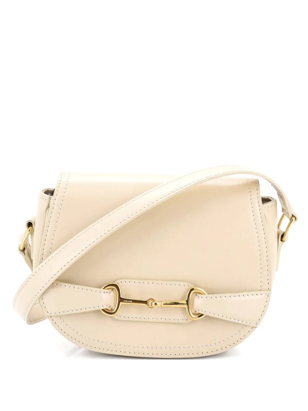 Celine Pre-Owned Borsa a tracolla Crecy piccola in pelle con battente - Bianco