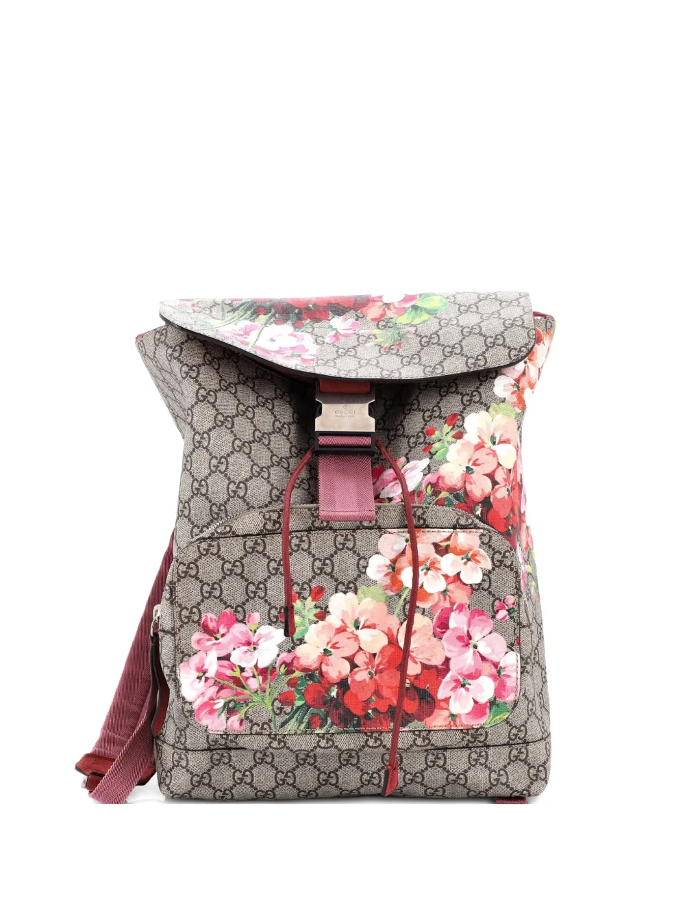 Gucci Pre-Owned Zaino medio in tela cerata GG con stampa e fibbia - Marrone