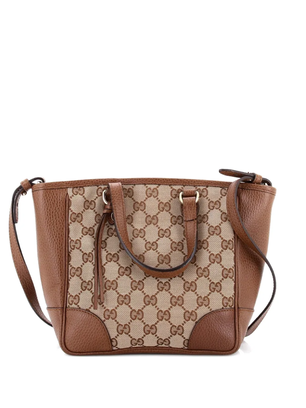 Gucci Pre-Owned Borsa a tracolla Bree piccola convertibile in tela GG e pelle - Marrone