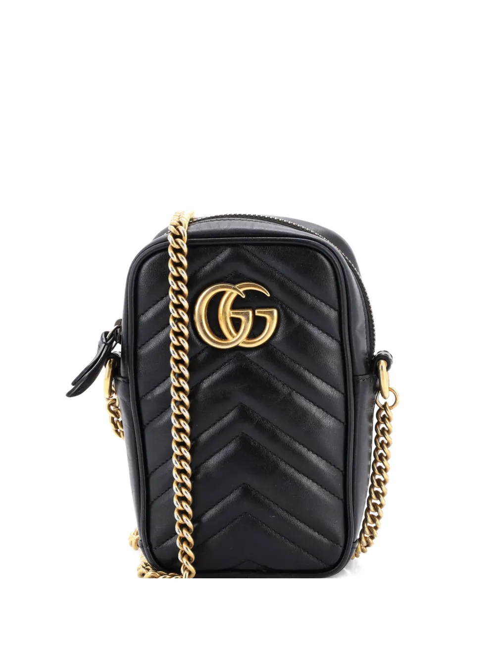Gucci Pre-Owned Borsa a tracolla GG Marmont mini - Nero
