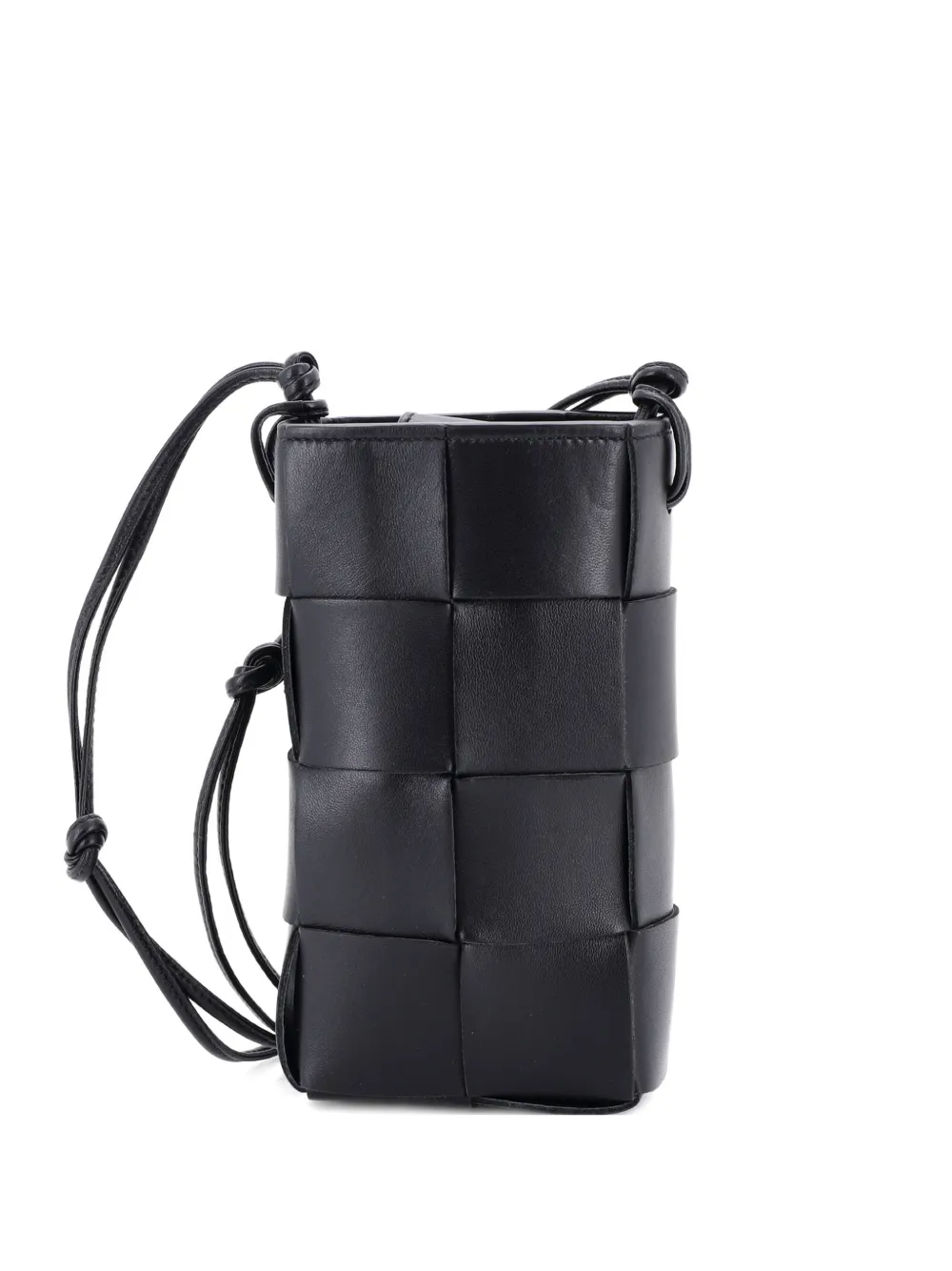 Bottega Veneta Pre-Owned Borsa a tracolla Cassette in pelle con motivo Maxi Intrecciato - Nero