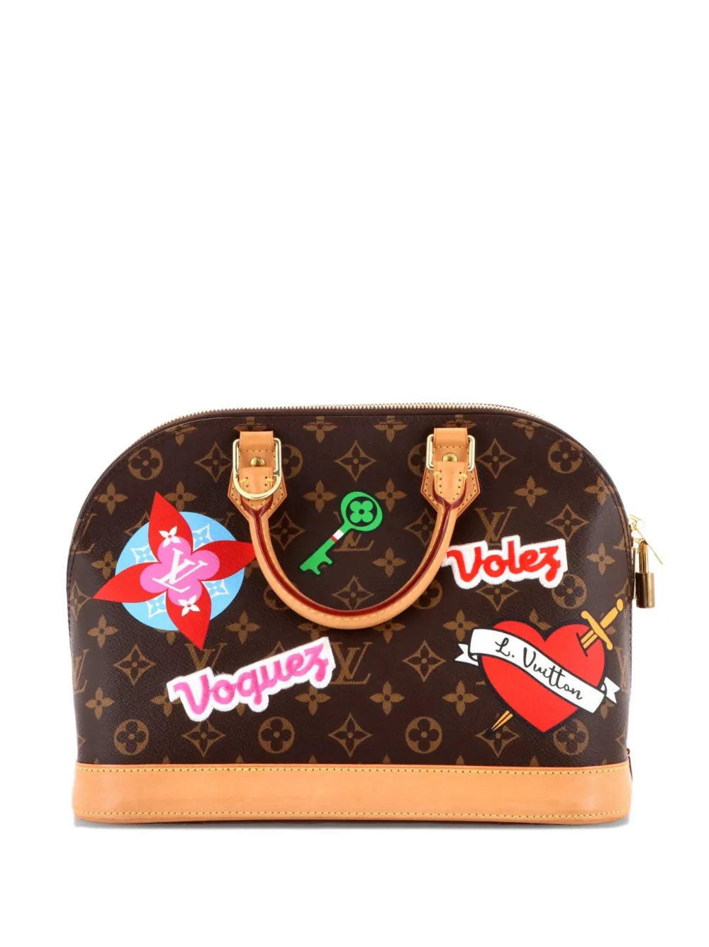 Louis Vuitton Pre-Owned Borsa a mano Alma PM Limited Edition in tela con monogramma, applicazioni e tracolla - Marrone