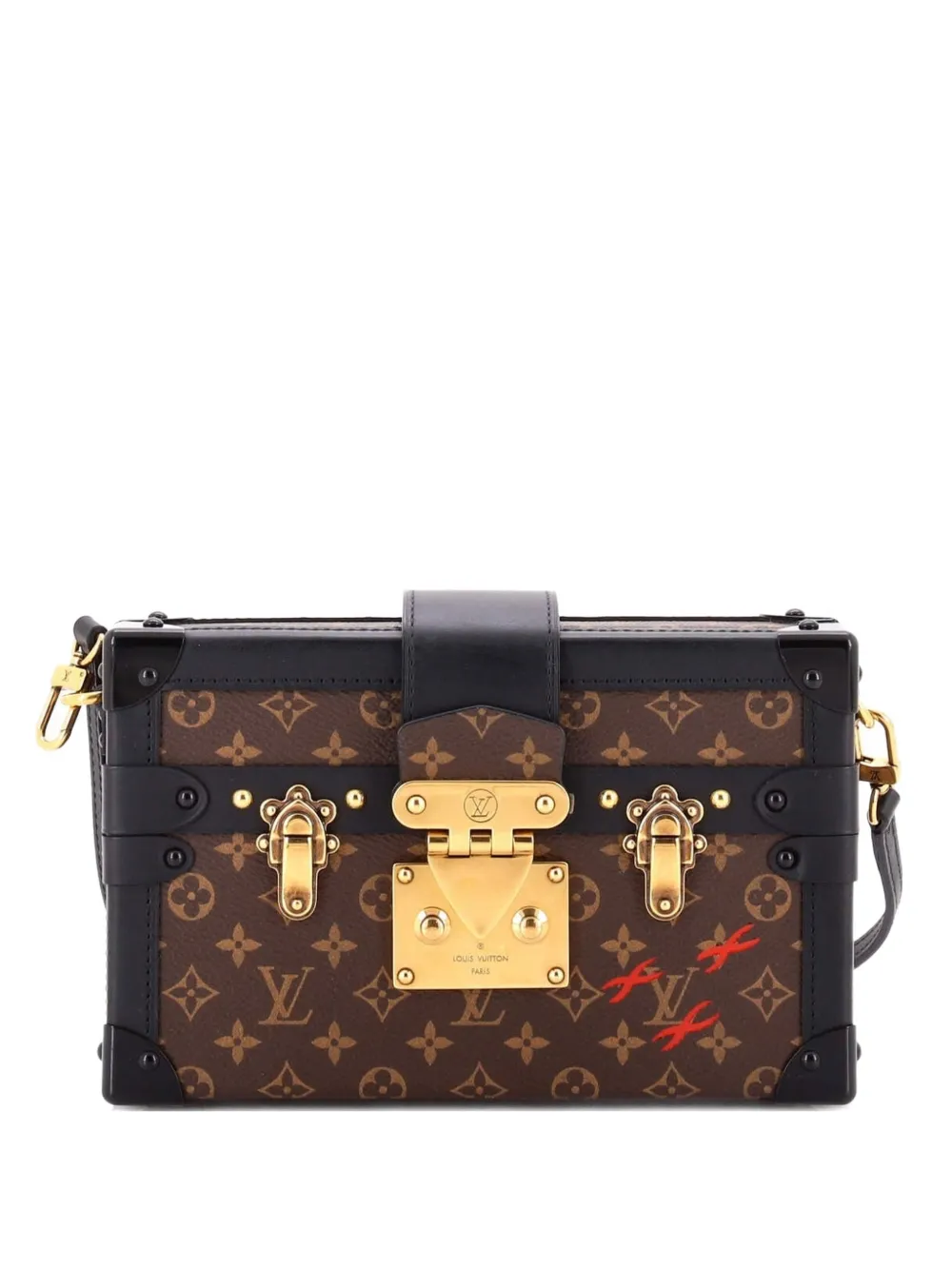 Louis Vuitton Pre-Owned Borsa a spalla Petite Malle East West in tela con monogramma - Marrone