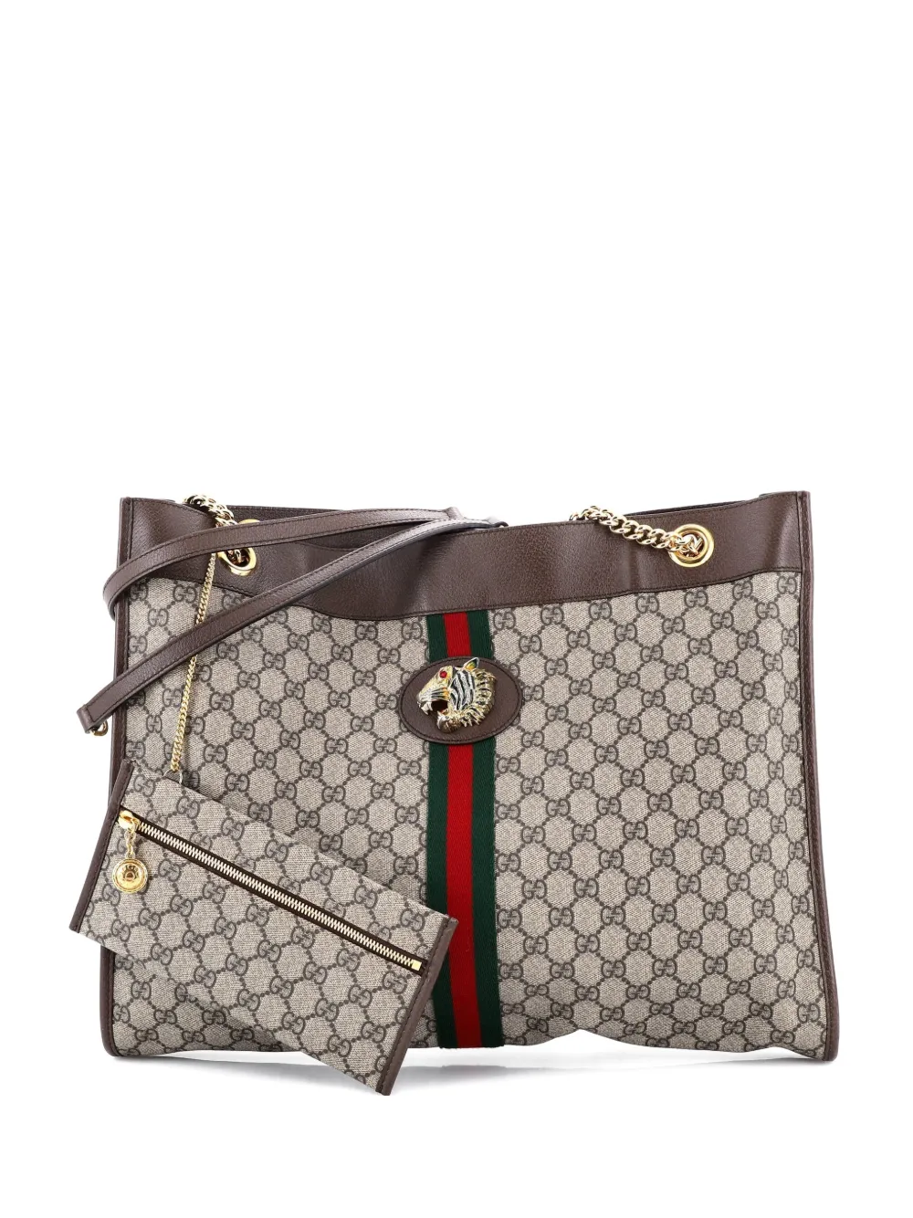 Gucci Pre-Owned Borsa tote Rajah Chain GG - Marrone