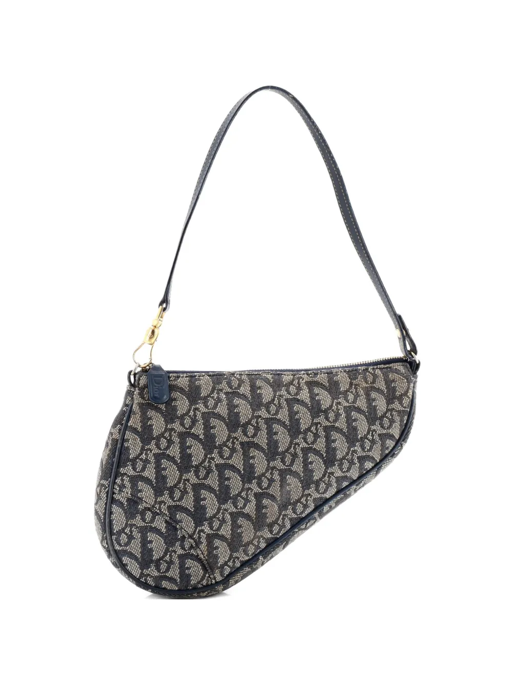 Christian Dior Pre-Owned Vintage Saddle Bag Diorissimo Denim Mini shoulder bag – Blue