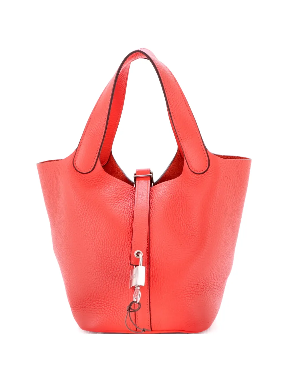 Hermès Pre-Owned Borsa a secchiello Picotin Lock PM in pelle Clemence - Rosso