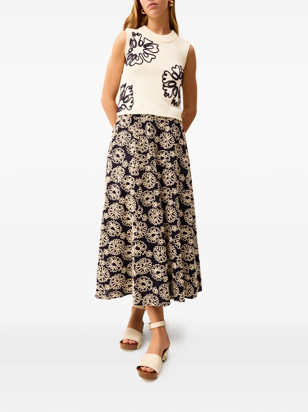  Marie Oliver Natasha Floral Top - Neutrals 