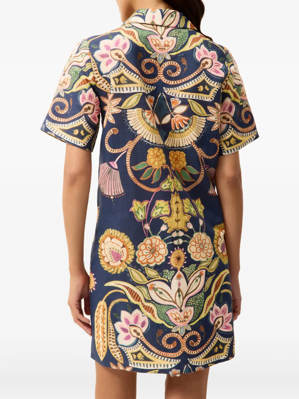 Dede Floral V-Neck Mini Dress