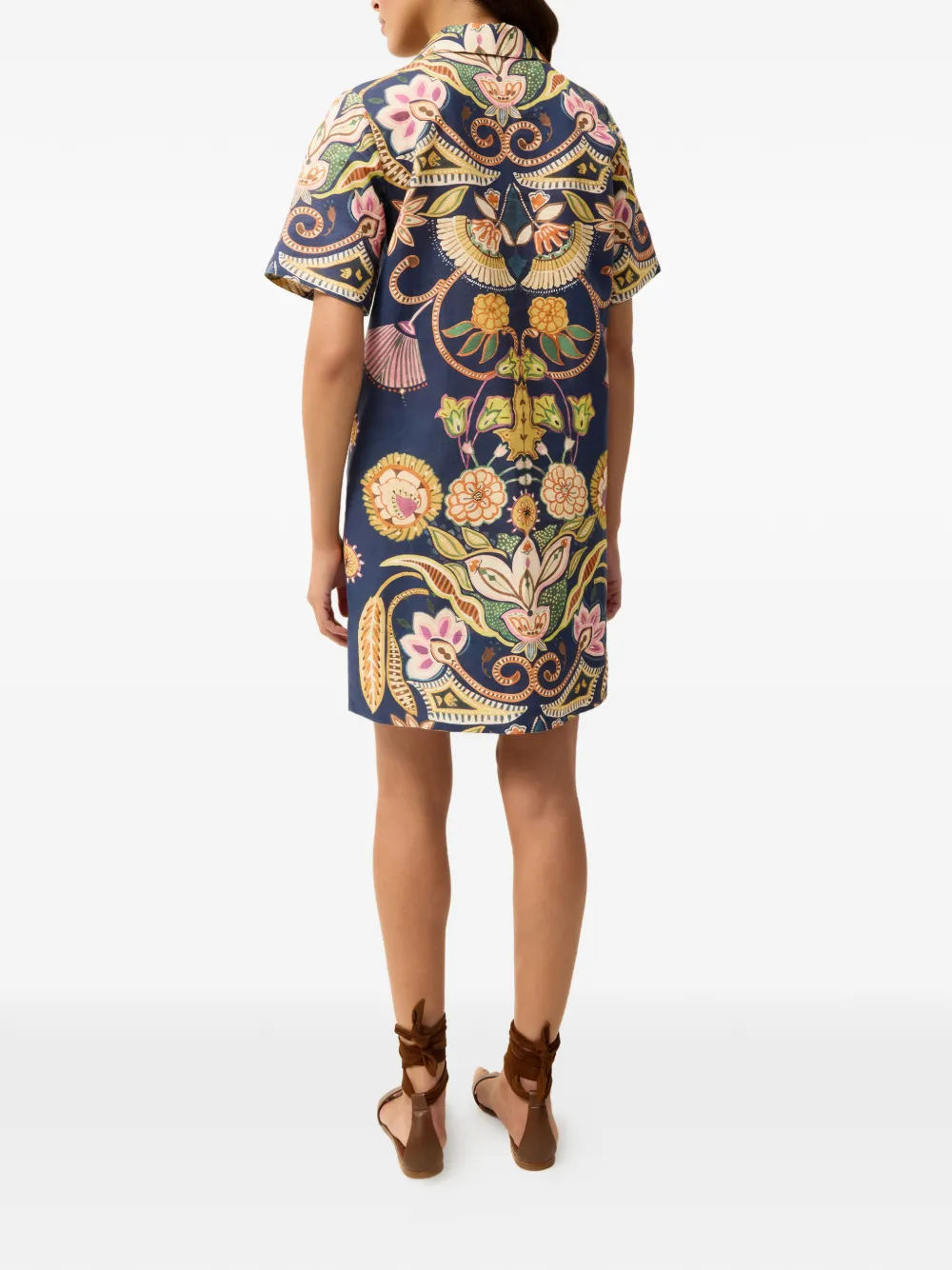 Dede Floral V-Neck Mini Dress