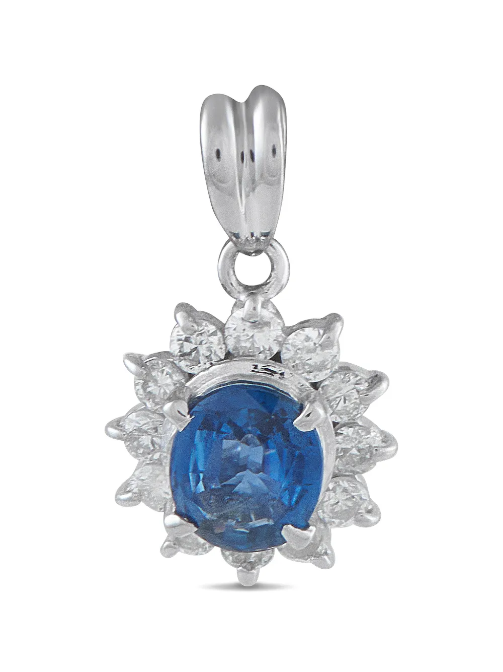 LB Exclusive sapphire and diamond embellished pendant - Argento