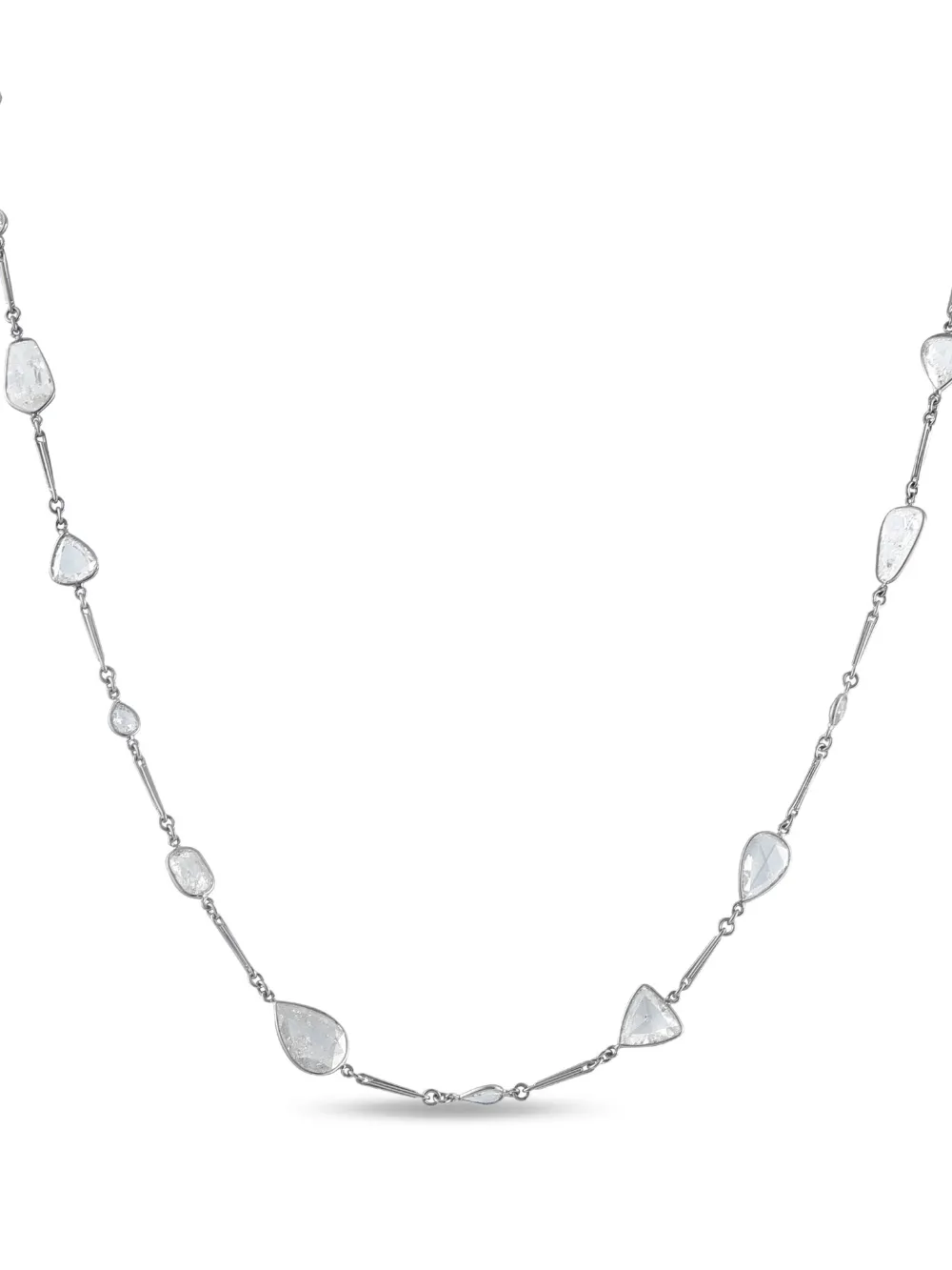 LB Exclusive platinum diamond embellished necklace - Argento