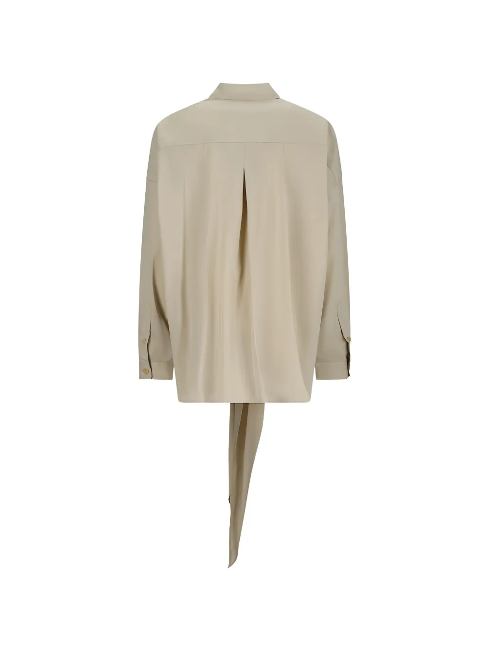 DARKPARK Romy tie-fastening draped shirt - Beige