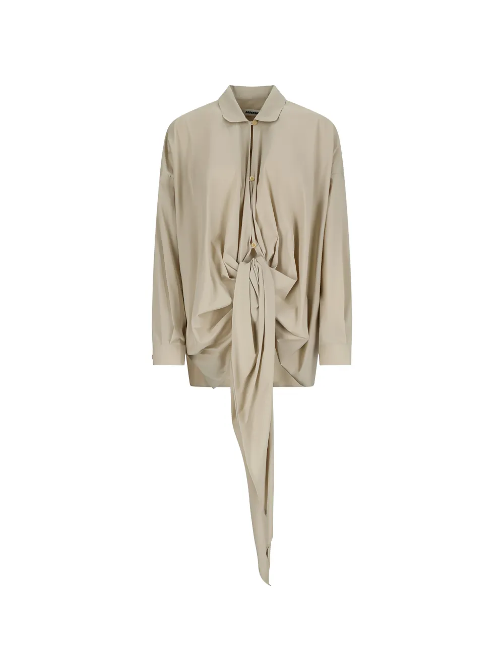 DARKPARK Romy tie-fastening draped shirt - Toni neutri