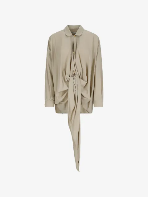 DARKPARK Romy tie-fastening draped shirt
