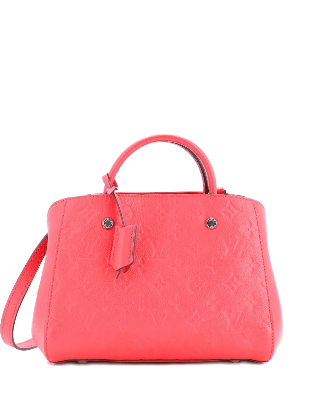 Louis Vuitton Pre-Owned Borsa a mano Montaigne BB in pelle Empreinte con monogramma - Rosso