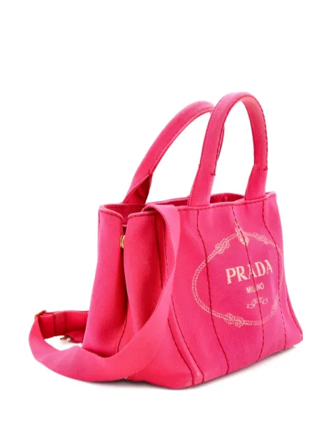 Prada Pre-Owned Canapa Convertible Shopping Canvas Small tote bag