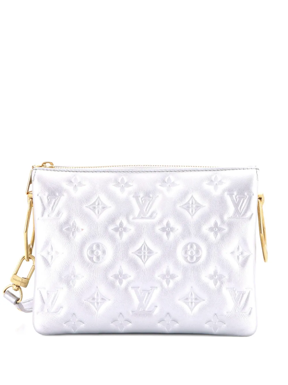 Louis Vuitton Pre-Owned Borsa a tracolla Coussin Bag BB in pelle di agnello goffrata con monogramma - Effetto metallizzato