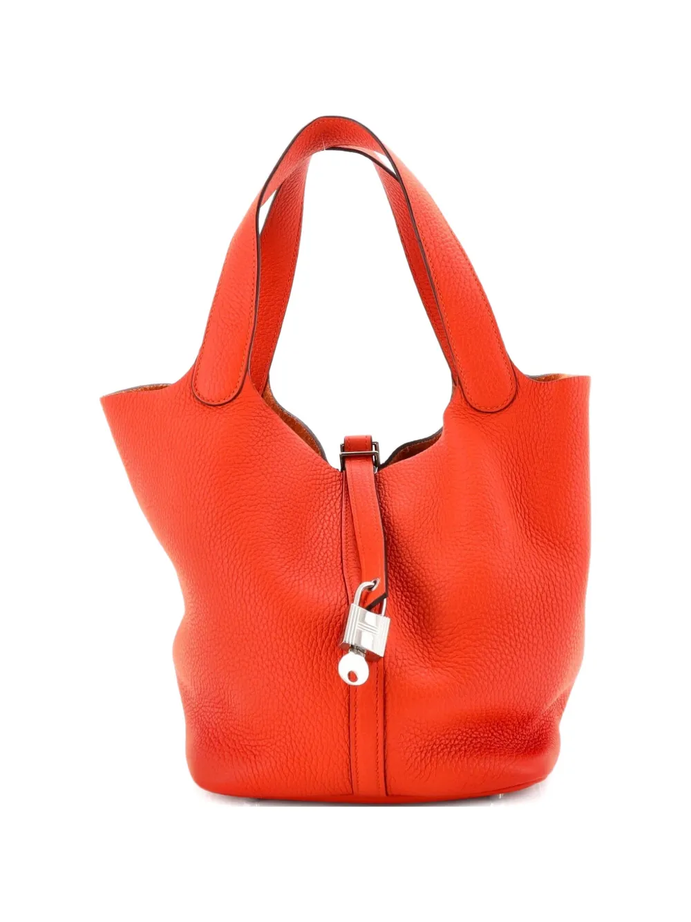 Hermès Pre-Owned Borsa a secchiello Picotin Lock MM in pelle Clemence - Arancione