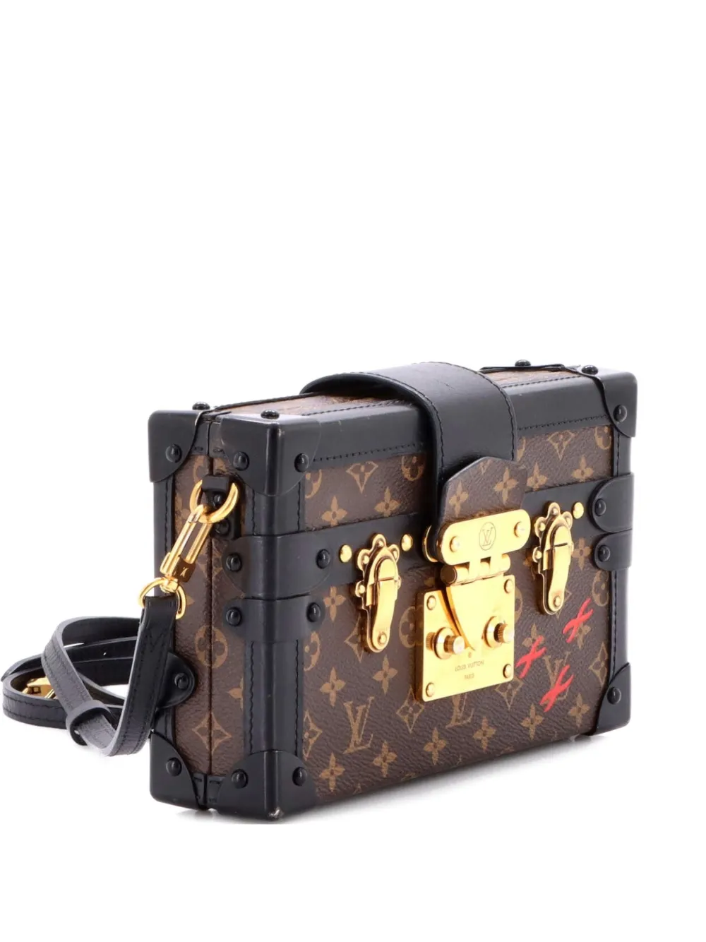 Louis Vuitton Pre-Owned Clutch Petite Malle in tela con monogramma - Marrone