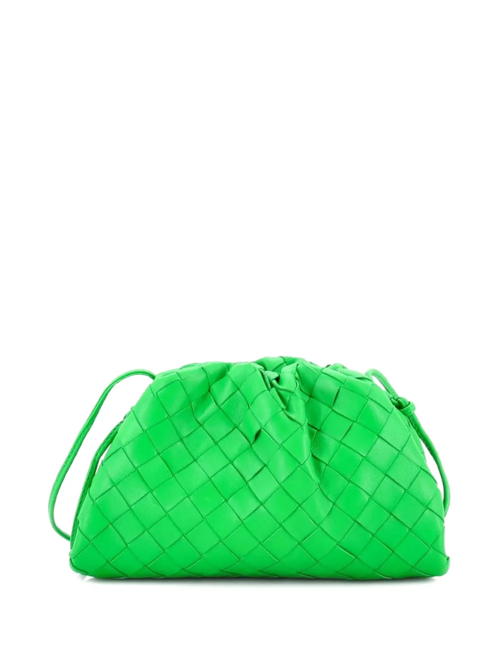 Bottega Veneta Pre-Owned Borsa a tracolla The Pouch mini in nappa con design Intrecciato - Verde