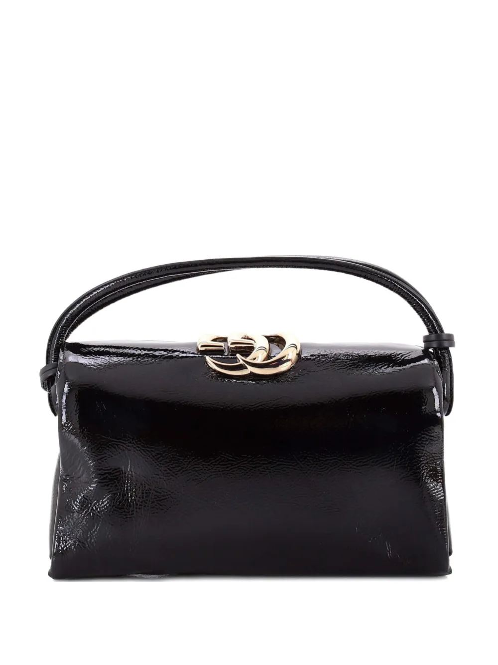 Double G Top Handle Bag Patent Medium Satchel