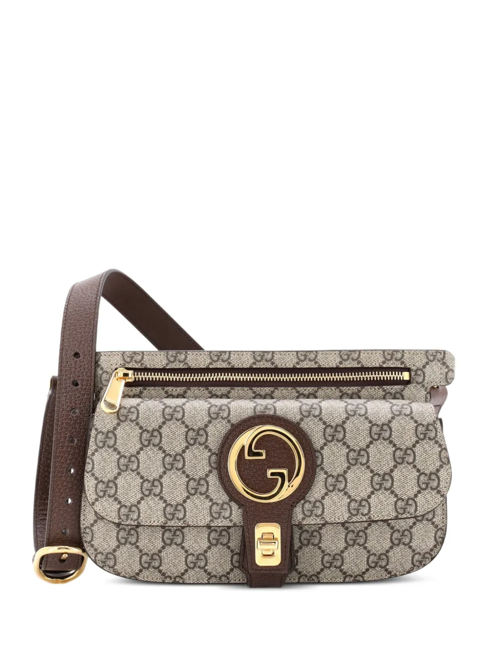 Gucci Pre-Owned Blondie Pocket GG Gürteltasche aus beschichtetem Canvas mit Klappe - Braun