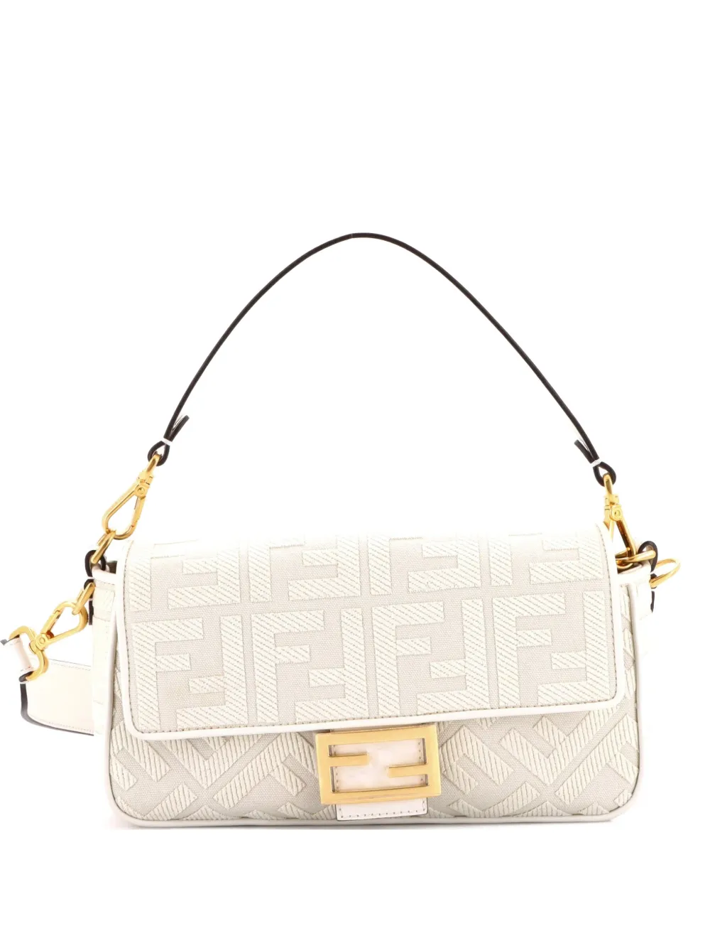 Fendi Pre-Owned Borsa a spalla Baguette NM media in tela con motivo Zucca - Toni neutri