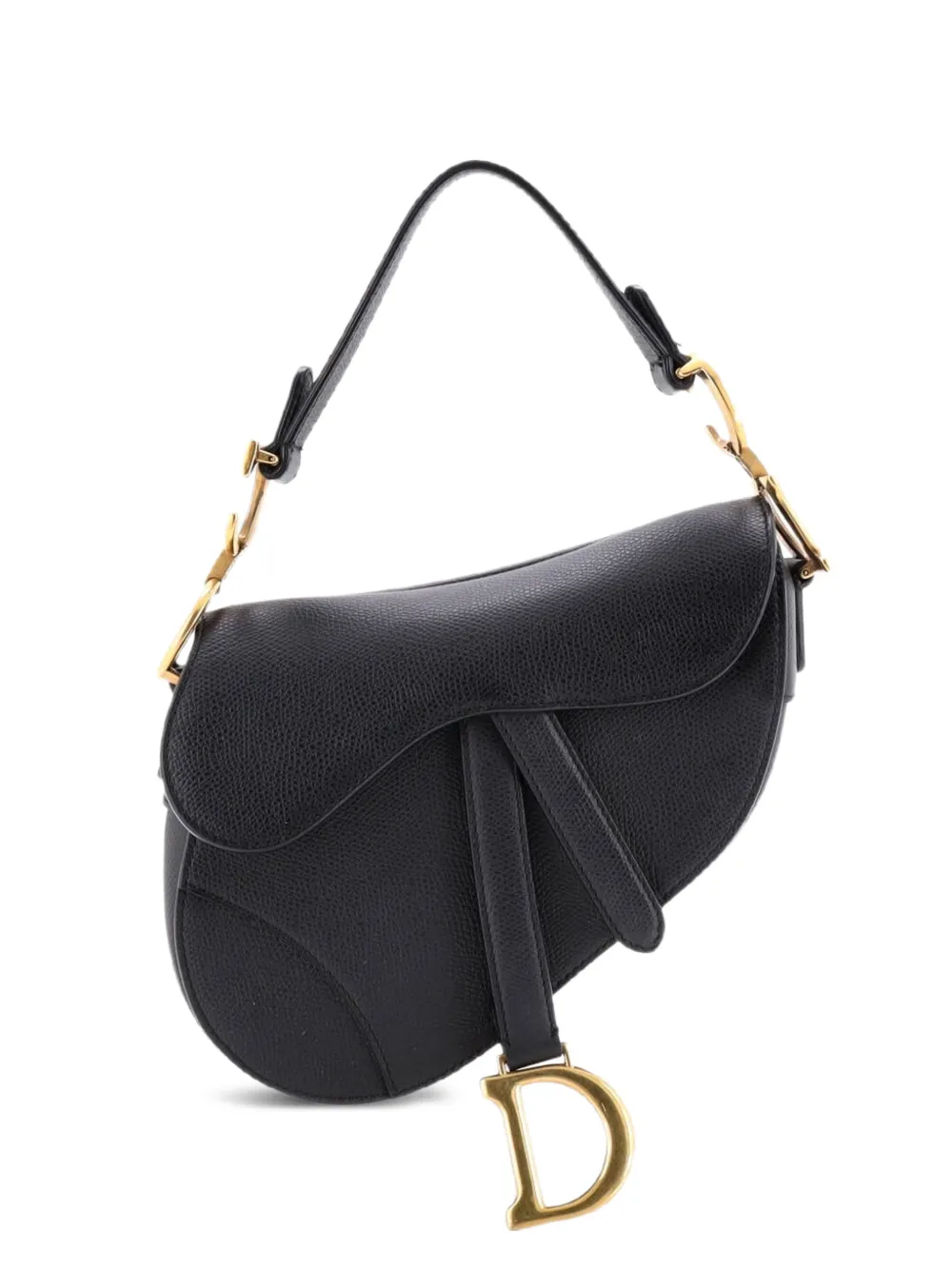 Christian Dior Pre-Owned Borsa a spalla Saddle mini in pelle - Nero